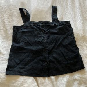 Everlane button front linen tank